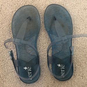 Aerie Blue Jelly Sandals